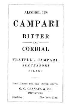 Campari advertisement. Jacob Abraham Grohusko, Jack's Manual, 3rd edition, before 1916.