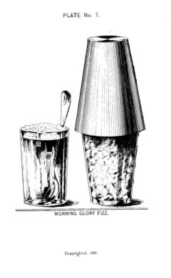 Harry Johnson, 1934, New and Improved Bartender's Manual, page 111 - Morning Glory Fizz.
