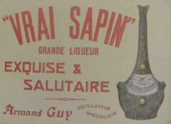 Historical advertisement of the Vrai Sapin.