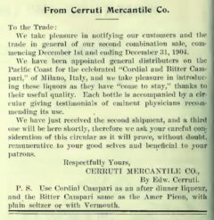 Pacific Wine & Spirit Review, Band 47, Nr. 1, 30. November 1904, page 44.