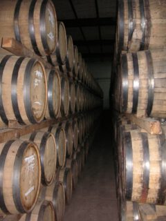 Tequila barrels.