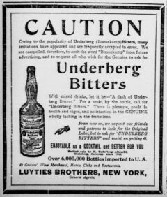 Underberg, 2. January 1907, New-York Tribune, page 4.