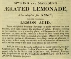 Aerated Lemonade - Repository of Arts, Literature, &c. &c., 1. July 1813.