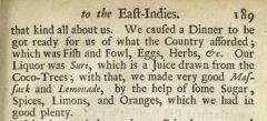 Christopher Frycke & Christoph Schweitzer: A relation of two several voyages made into the East-Indies. 1700. Page 189.