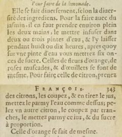 François Pierre de La Varenne: Le cvisinier francois.1652. Page 342-343.