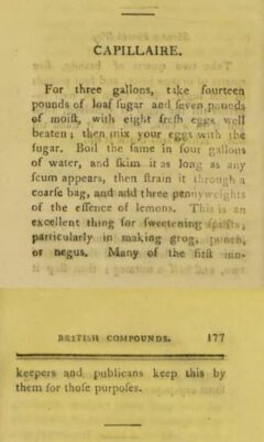 Anonymus: The innkeeper and butler's guide. London, 1808. Page 176-177.