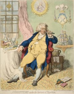 Caricature of George IV, as Prince of Wales, 1792.