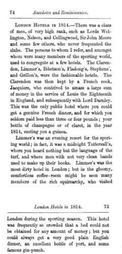 Rees Howell Gronow: Reminiscences of Captain Gronow. London, 1862. Page 74-75.