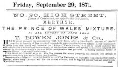 The Merthyr Telegraph, 29. September 1871, page 2.