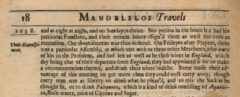 Mandelslo's Travels into the Indies, 1662, page 18.