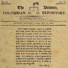 The Balance, Columbian Repository, 13. May 1806.