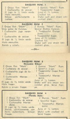Anonymus Bar La Floridita. Habana, 1937. page 24 & 26.