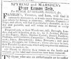 Pure Lemon Acid - The Cambrian, 11. August 1811, page 4.