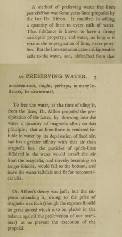 Thomas Henry: An account of a method of preserving water. 1781, page 6-7.