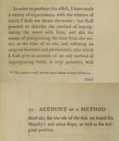 Thomas Henry: An account of a method of preserving water. 1781, page 9-10.