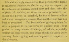James Africanus Beale Horton: The Diseases of Tropical Climates and their Treatment. 1874, page 55.