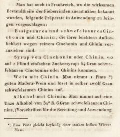 Sigmund Graf: Die Fieberrinden in botanischer, chemischer und pharmaceutischer Beziehung. 1824, page 109.