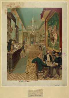 The bar at Hoffman House in 1890.