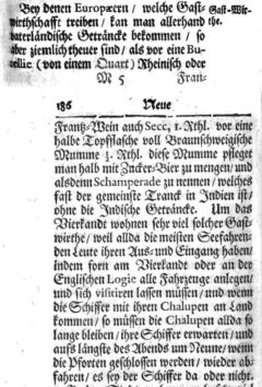 Christoph Langhanß: Neue Ost Indische Reise. 1705, page 185-186.