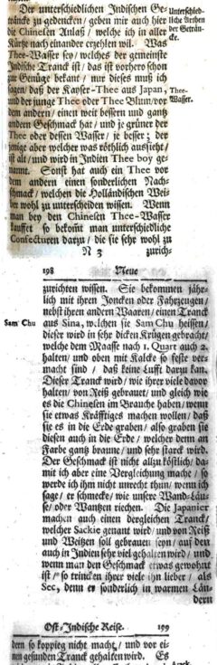Christoph Langhanß: Neue Ost Indische Reise. 1705, page 197-199.