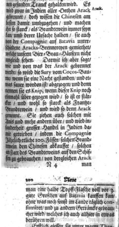 Christoph Langhanß: Neue Ost Indische Reise. 1705, page 199-200.