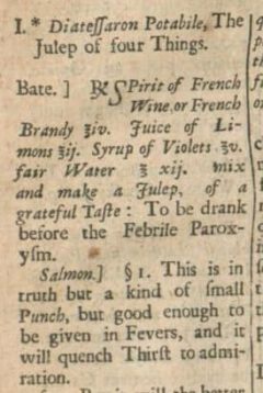 William Salmon: Pharmacopoeia Bateana. 1694, page 759.