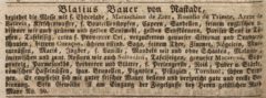 Intelligenz-Blatt der freien Stadt Frankfurt. 16. April 1829.