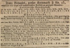 Intelligenz-Blatt der freien Stadt Frankfurt. 30. October 1829.