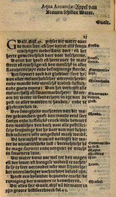 Caspar Janszoon Coolhaes: Van seeckere seer costelijcke wateren. 1588, page 22-23.