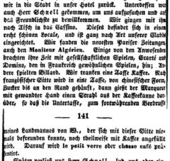 Moritz von Haacke: Erinnerungen aus einer Reise ... 1840, page 140-141.