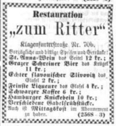 Intelligenzblatt zur Laibacher Zeitung Nr. 266, 20. November 1866, page 1768.