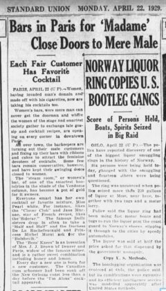 Standard Union, 22. April 1929, page 3.