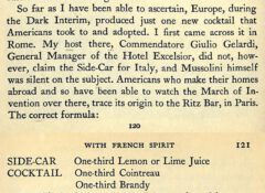 Albert Stevens Crockett: The Old Waldorf-Astoria Bar Book. 1935, page 120-121.
