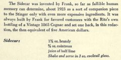 Lucius Beebe: The Stork Club Bar Book. 1946, page 74.